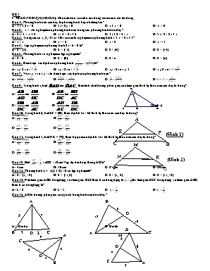 3 Đề thi học kì II môn Toán Lớp 8